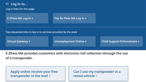 massachusetts ez pass account.